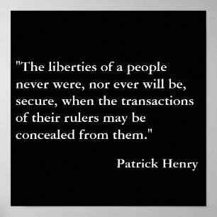 Patrick Henry Quote Poster