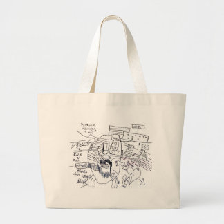 patrick kennedy print large tote bag
