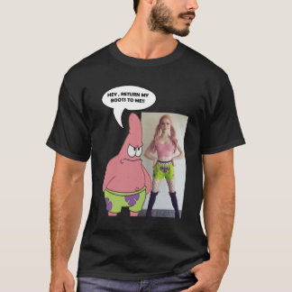 Patrick the star and his Boots T-Shirt