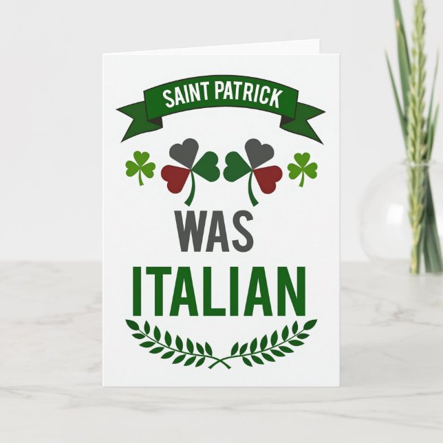 Patrick Was Italian Funny Card (Front)