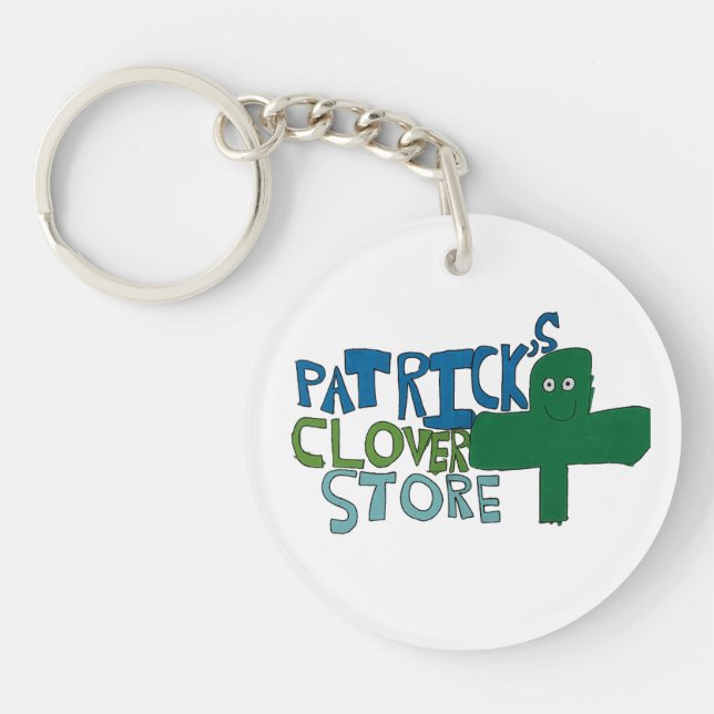 Patrick's Clover Store Logo Key Ring (Front)