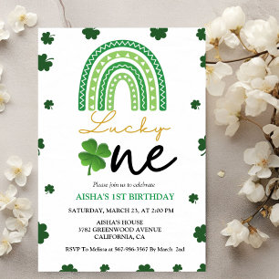 Patrick's Day First Birthday Party Lucky One Party Invitation