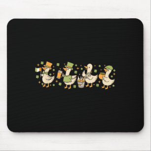 Patricks Day,funny Goose, Shamrock, Beer Gift Tee  Mouse Mat