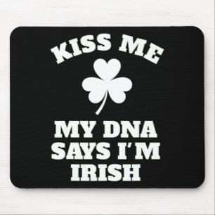 Patricks Day Kiss Me Funny Dna Test Irish Mouse Mat