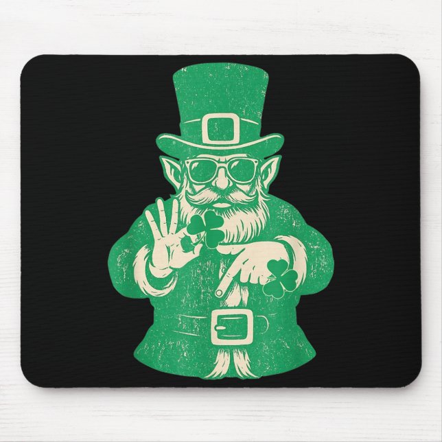 Patricks Day, Leprechauns Funny 6 Meme Gift Men, W Mouse Mat (Front)