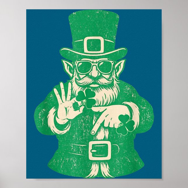 Patricks Day, Leprechauns Funny 6 Meme Gift Men, W Poster (Front)