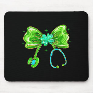 Patricks Day,lucky Nurse,coquette Bow Stethoscope Mouse Mat