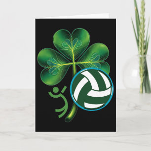 Patricks Day Volleyball Leaf Card