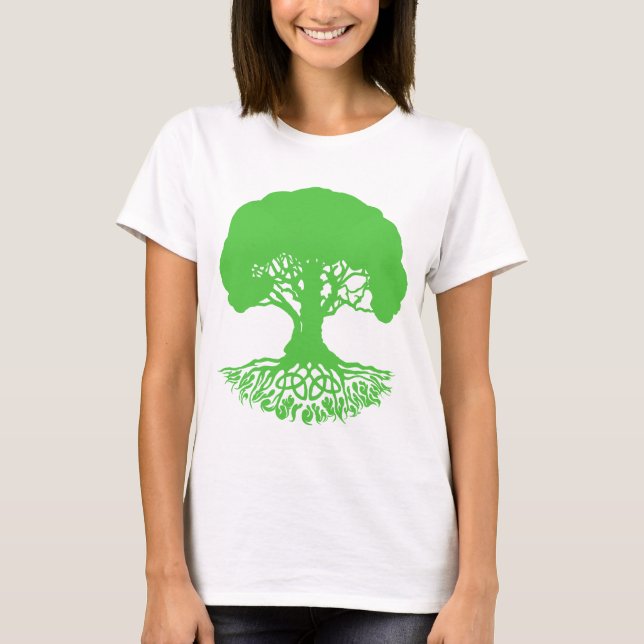 Patrick'sCelticIrishTreeofLife-Clover T-Shirt (Front)