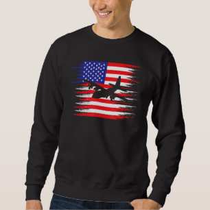 Patrioctic C-130 Hercules Aeroplane Shirt USA Airp