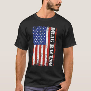 Patrioric Racer Car American Flag Drag Racing T-Shirt
