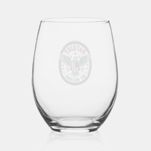 Patriot By Nature Patriotic Bold Patriotic Attitud Stemless Wine Glass