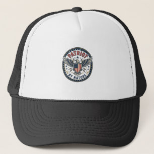 Patriot By Nature Patriotic Bold Patriotic Attitud Trucker Hat