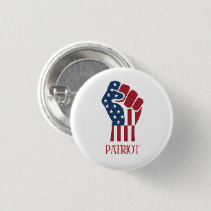 Patriot Clinched Fist 3 Cm Round Badge