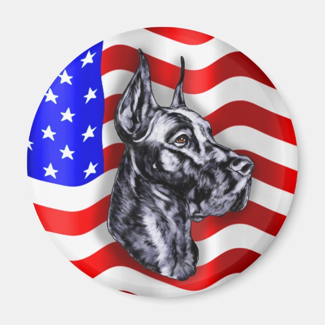 Patriot Dane Black Magnet (Front)