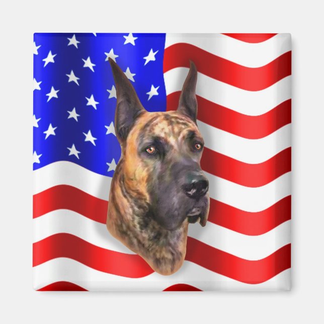 Patriot Dane Brindle Magnet (Front)