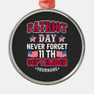 Patriot Day Never Forget 9 11 Metal Tree Decoration