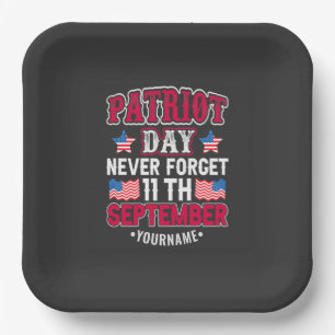 Patriot Day Never Forget 9 11 Paper Plate