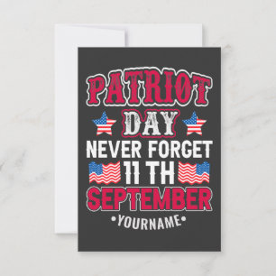 Patriot Day Never Forget 9 11 RSVP Card
