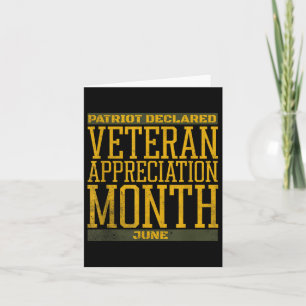 Patriot Declared Veteran Pride June Support Card