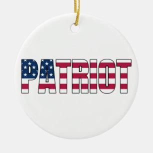 Patriot Flag Ceramic Tree Decoration