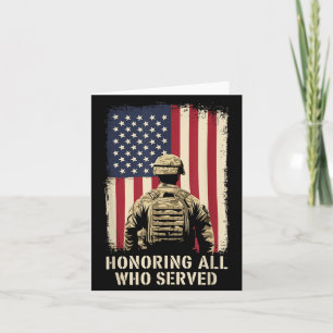 Patriot Flag Design Veterans Day Memorial 4th of Card