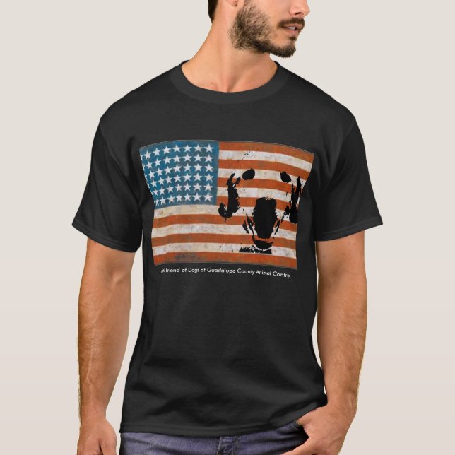 Patriot Friend of Dogs at Guadalupe County AC BLK T-Shirt (Front)