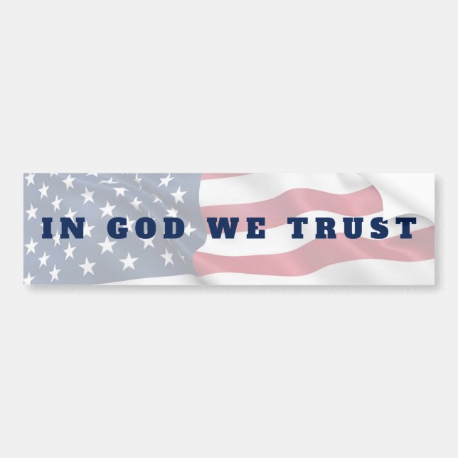 Patriot In God We Trust American Flag Bumper Sticker (Front)