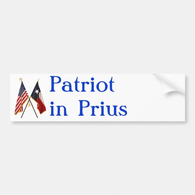 Patriot in Prius Bumper Sticker (Front)