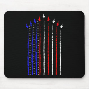 Patriot July 4th Fighter Jets Aeroplane Usa Flag K Mouse Mat