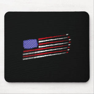 Patriot July 4th Fighter Jets Aeroplane Usa Flag K Mouse Mat