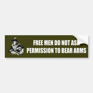 Patriot -Permission Bumper Sticker