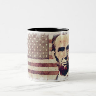Patriot President Abraham Lincoln Two-Tone Coffee Mug