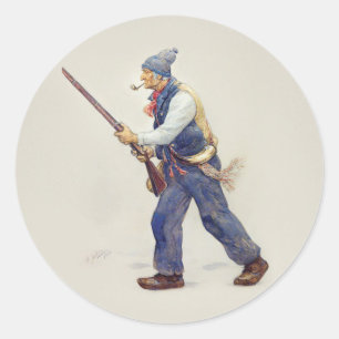 Patriot Quebec Rebellion 1837-1838 Henri Julien Classic Round Sticker