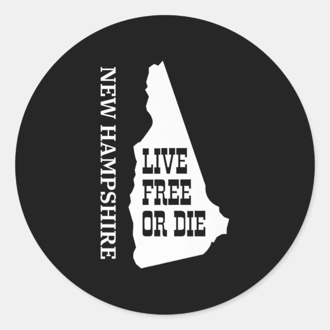 Patriot Quote New Hampshire Motto Souvenir State P Classic Round Sticker (Front)