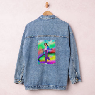 Patriot Rainbows Lee Mariie's creative designs Denim Jacket