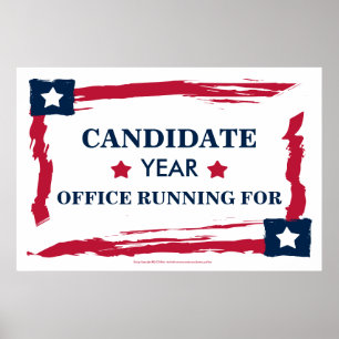 Patriot Red White & Blue Custom Campaign Poster