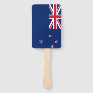 Patriot set of hand fans with flag of New Zealand