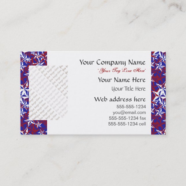 Patriot Stars custom Business Card (Front)