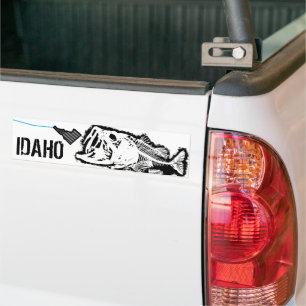 PATRIOT - STRIKING IDAHO - ONE BAD BASS BUMPER STICKER
