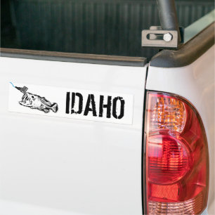PATRIOT - STRIKING IDAHO - ONE BAD BASS BUMPER STICKER