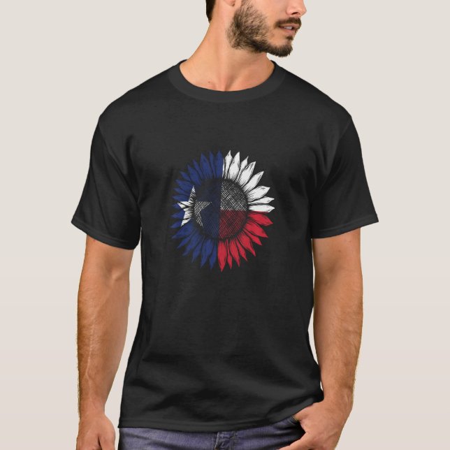Patriot Texan Sunflower Texas T-Shirt (Front)