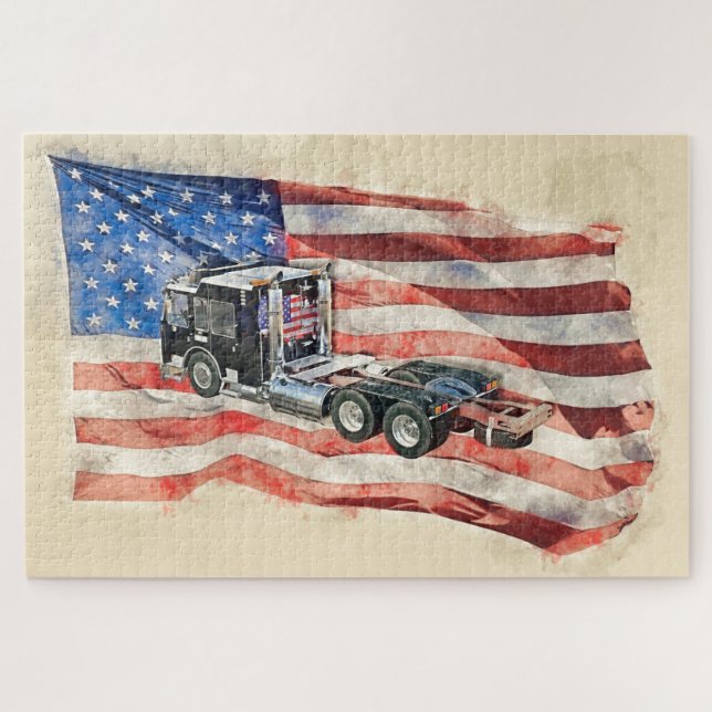Patriot Trucker Jigsaw Puzzle (Horizontal)