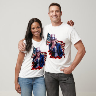 Patriot Uncle Sam says: "Do not suck my finger" on T-Shirt