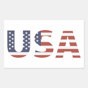 Patriot USA American Flag Rectangular Sticker