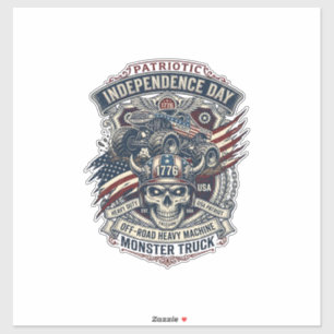 Patriotic 1776 Off Road Skull Monster Truck Heavy
