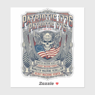 Patriotic 1776 Off Road Skull Monster Truck Heavy