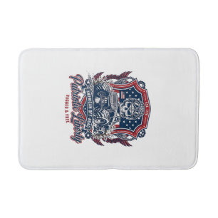 Patriotic 1776 Off Road Skull Monster Truck Heavy Bath Mat