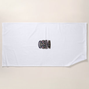 Patriotic 1776 Off Road Skull Monster Truck Heavy  Beach Towel