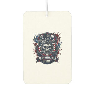 Patriotic 1776 Off Road Skull Monster Truck Heavy Car Air Freshener